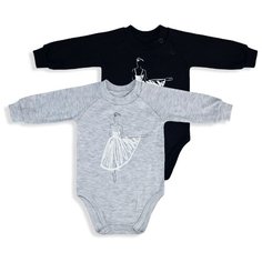 Боди LEO размер 80, серый/синий Лео