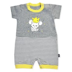 Песочник LEO размер 74, серый/белый/желтый Лео