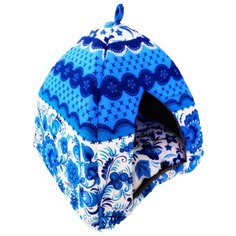 Домик для собак и кошек LOORI Z0470 40х40х37 см синий/гжель