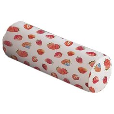 Подушка декоративная JoyArty Клубничный арт, 45 х 16 см (pcu-50076) белый/красный
