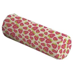 Подушка декоративная JoyArty Клубничный дождь, 45 х 16 см (pcu-56852) белый/розовый