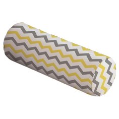 Подушка декоративная JoyArty Зигзаговые перемены, 45 х 16 см (pcu_6933) белый/серый/желтый