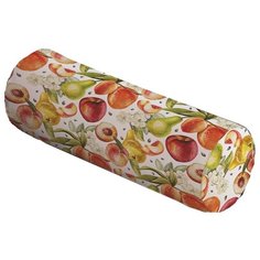 Подушка декоративная JoyArty Фруктовый орнамент, 45 х 16 см (pcu-52364) белый/зеленый/красный