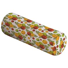Подушка декоративная JoyArty Три яблока, 45 х 16 см (pcu_50759) белый/красный/желтый
