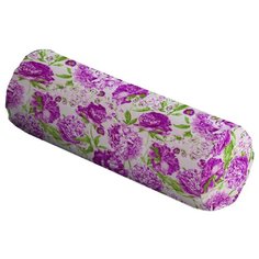 Подушка декоративная JoyArty Яркие цветы, 45 х 16 см (pcu_30461) белый/фиолетовый