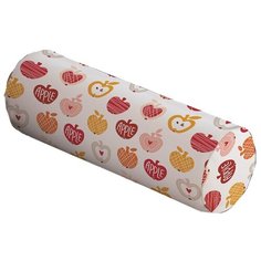 Подушка декоративная JoyArty Яблочные сердца, 45 х 16 см (pcu_52708) белый/красный