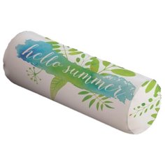 Подушка декоративная JoyArty Привет, лето, 45 х 16 см (pcu_53752) белый/зеленый/голубой