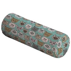 Подушка декоративная JoyArty Кошачьи советы, 45 х 16 см (pcu_25654) бежевый/бирюзовый