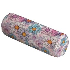 Подушка декоративная JoyArty Цветочные узоры, 45 х 16 см (pcu-13639) фиолетовый/голубой
