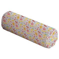 Подушка декоративная JoyArty Фруктовый дождь, 45 х 16 см (pcu-71737) желтый/голубой/красный