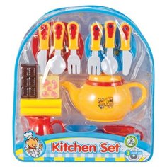 Набор продуктов с посудой S+S Toys 100980003 голубой/оранжевый