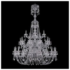 Люстра Bohemia Ivele Crystal 1402 1402/20+10+5/400/XL-158/3d/Ni, E14, 1400 Вт