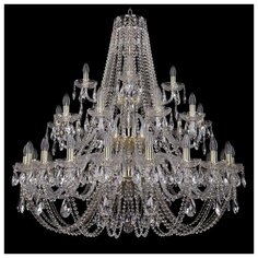 Люстра Bohemia Ivele Crystal 1406 1406/20+10+5/400/3d/G, E14, 1400 Вт