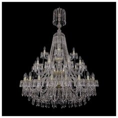 Люстра Bohemia Ivele Crystal 1403 1403/20+10+5/400/XL-160/3d/G, E14, 1400 Вт