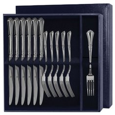 АргентА Десертный набор вилок и ножей из серебра "Фаворит" (12 шт.)