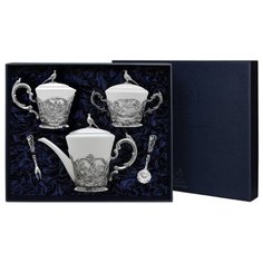 АргентА Набор чайный из серебра "Королевская охота" (5 шт.)