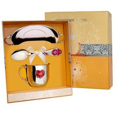 АргентА Набор детский из серебра "Сердце" с футляром (3 шт.)