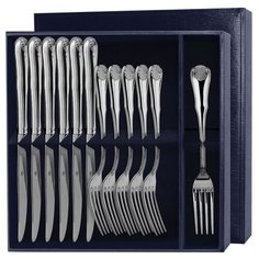 АргентА Столовый набор вилок и ножей из серебра "Визит" (12 шт.)