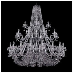 Люстра Bohemia Ivele Crystal 1409 1409/20+10+5/530/3d/Ni, E14, 1400 Вт