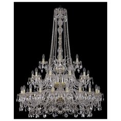 Люстра Bohemia Ivele Crystal 1411 1411/20+10+5/400/h-158/3d/G, E14, 1400 Вт