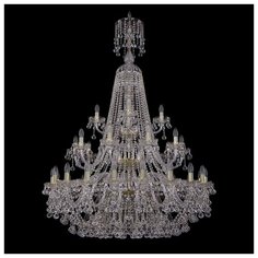 Люстра Bohemia Ivele Crystal 1409 1409/20+10+5/400/XL-159/3d/G, E14, 1400 Вт