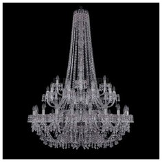 Люстра Bohemia Ivele Crystal 1410 1410/20+10+5/400/h-160/2d/Ni/V0300, E14, 1400 Вт