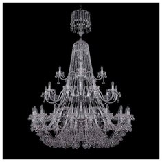 Люстра Bohemia Ivele Crystal 1409 1409/20+10+5/530/XL-203/3d/Ni, E14, 1400 Вт
