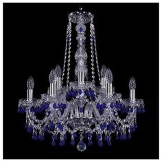 Люстра Bohemia Ivele Crystal 1410 1410/6+3/195/h-63/Ni/V3001, E14, 360 Вт