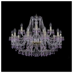 Люстра Bohemia Ivele Crystal 1410 1410/10+5/300/G/V7010, E14, 600 Вт