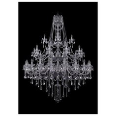 Люстра Bohemia Ivele Crystal 1415 1415/20+10+5/530/3d/Ni, E14, 1400 Вт