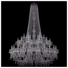 Люстра Bohemia Ivele Crystal 1410 1410/24+12+6/460/h-175/2d/Ni/V0300, E14, 1680 Вт