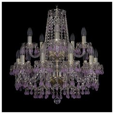 Люстра Bohemia Ivele Crystal 1410 1410/10+5/195/2d/G/V7010, E14, 600 Вт