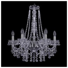 Люстра Bohemia Ivele Crystal 1409 1409/6/195/h-63/Ni, E14, 240 Вт