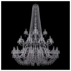Люстра Bohemia Ivele Crystal 1410 1410/20+10+5/530/h-200/3d/Ni/V0300, E14, 1400 Вт