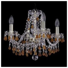 Люстра Bohemia Ivele Crystal 1410 1410/4/141/G/V1003, E14, 160 Вт