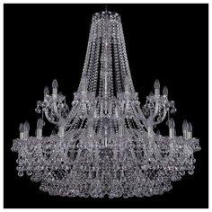 Люстра Bohemia Ivele Crystal 1409 1409/20+10/400/2d/Ni, E14, 1200 Вт