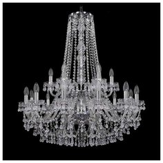 Люстра Bohemia Ivele Crystal 1410 1410/12+6/300/h-95/2d/Ni/V0300, E14, 720 Вт