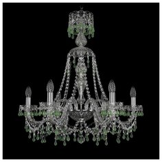 Люстра Bohemia Ivele Crystal 1410 1410/6/240/XL-74/Ni/V5001, E14, 240 Вт