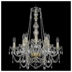 Люстра Bohemia Ivele Crystal 1411 1411/6+3/195/h-66/G, E14, 360 Вт