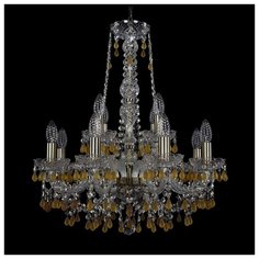 Люстра Bohemia Ivele Crystal 1410 1410/8+4/195/h-63/Pa/V1003, E14, 480 Вт