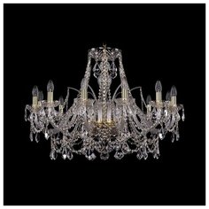 Люстра Bohemia Ivele Crystal 1411 1411/12/300/G/Leafs, E14, 480 Вт