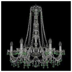 Люстра Bohemia Ivele Crystal 1410 1410/6/240/h-74/Ni/V5001, E14, 240 Вт