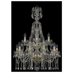 Люстра Bohemia Ivele Crystal 1413 1413/10+5/220/XL-92/2d/G, E14, 600 Вт