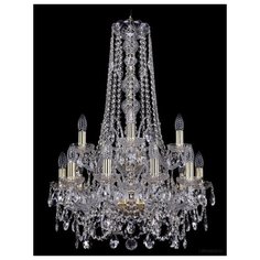 Люстра Bohemia Ivele Crystal 1411 1411/10+5/195/h-83/2d/G, E14, 600 Вт
