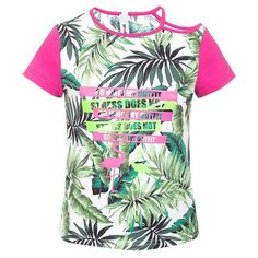 Футболка Nota Bene размер 116, розовый/белый/зеленый