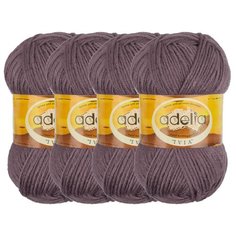 Пряжа Adelia Ivia, 100 % акрил, 62 г, 150 м, 4 шт., №459 бежево-розовый