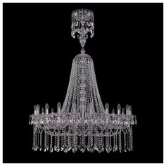 Люстра Bohemia Ivele Crystal 1413/20/400/XL-160/Ni, E14, 800 Вт