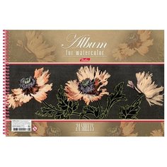 Альбом для акварели Hatber Цветущая акварель 29.7 х 21 см (A4), 180 г/м², 24 л.