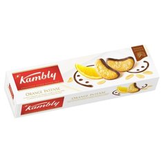Печенье Kambly Orange Intense миндальное с апельсиновым кремом и шоколадом, 100 г