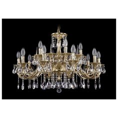 Люстра Bohemia Ivele Crystal 1703 1703/12+4/320/A/G/Shpil, E14, 480 Вт